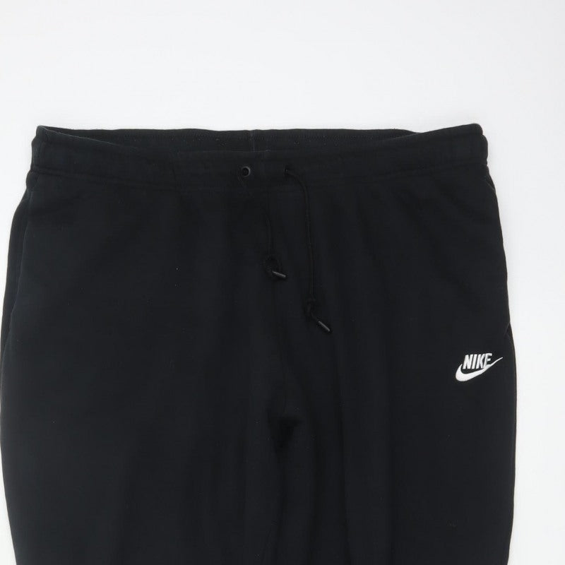 Nike Men's Black XL Fleece Jogger Sweatpants Drawstring Logo