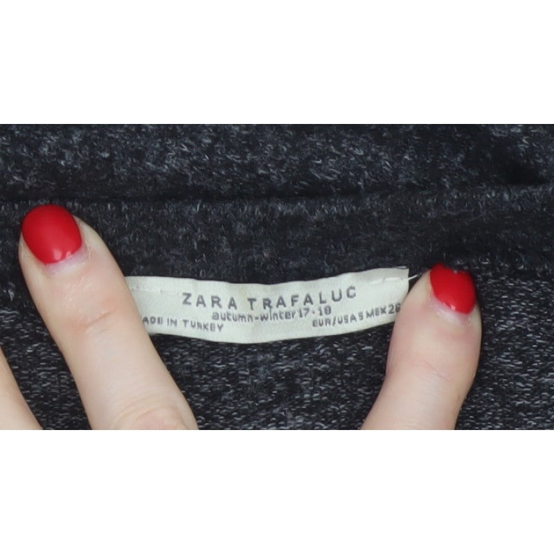 Zara Trafaluc Women’s Black Size 28 Pearl Beaded Dolman Knit Top