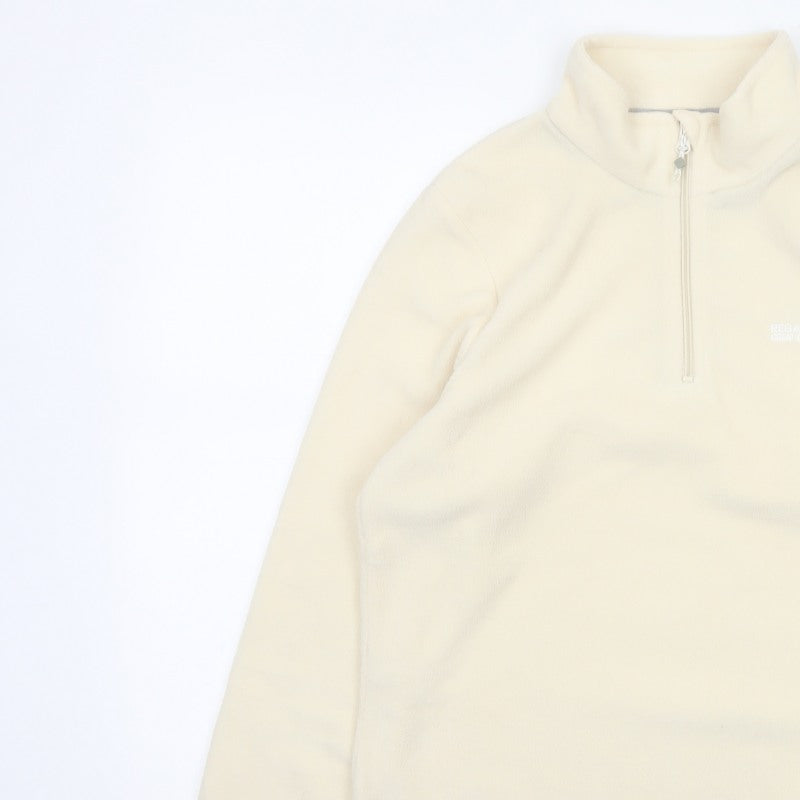 Regatta Women’s Ivory UK 12 Fleece 1/4 Zip Logo Sweatshirt