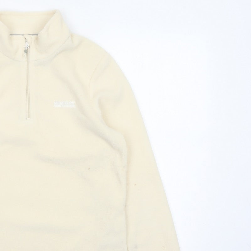 Regatta Women’s Ivory UK 12 Fleece 1/4 Zip Logo Sweatshirt