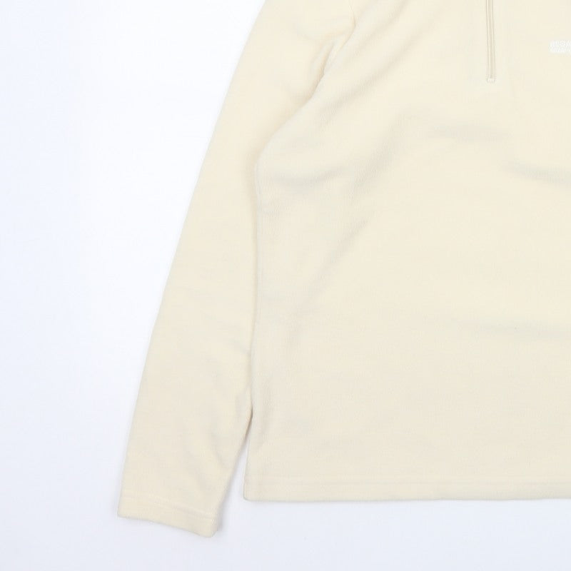 Regatta Women’s Ivory UK 12 Fleece 1/4 Zip Logo Sweatshirt