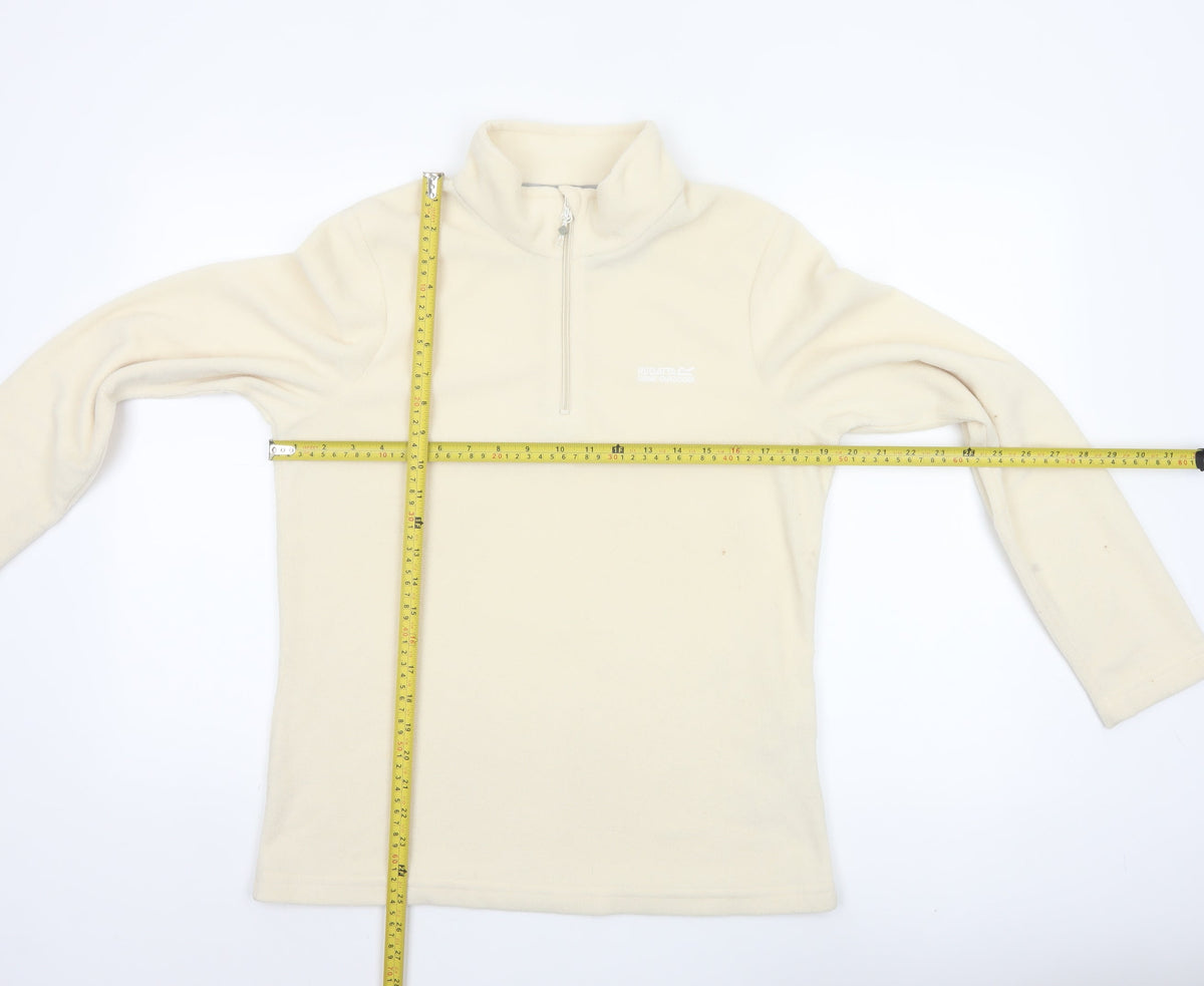 Regatta Women’s Ivory UK 12 Fleece 1/4 Zip Logo Sweatshirt
