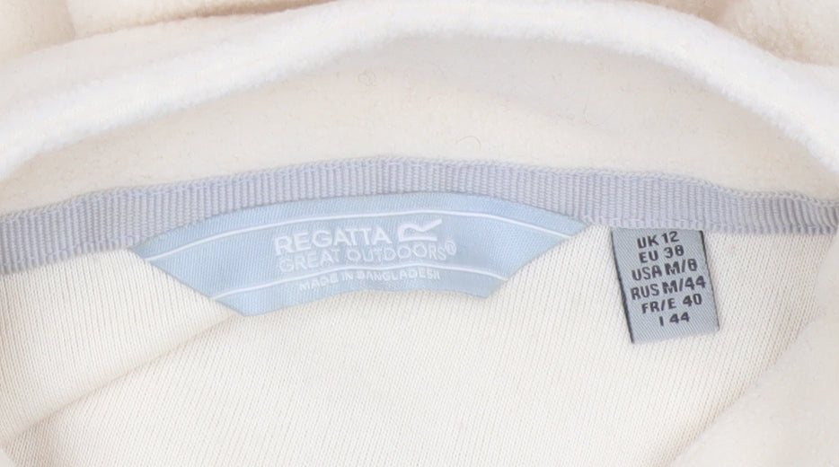 Regatta Women’s Ivory UK 12 Fleece 1/4 Zip Logo Sweatshirt