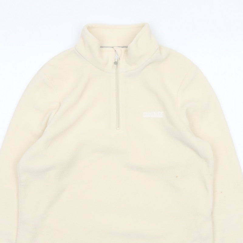 Regatta Women’s Ivory UK 12 Fleece 1/4 Zip Logo Sweatshirt