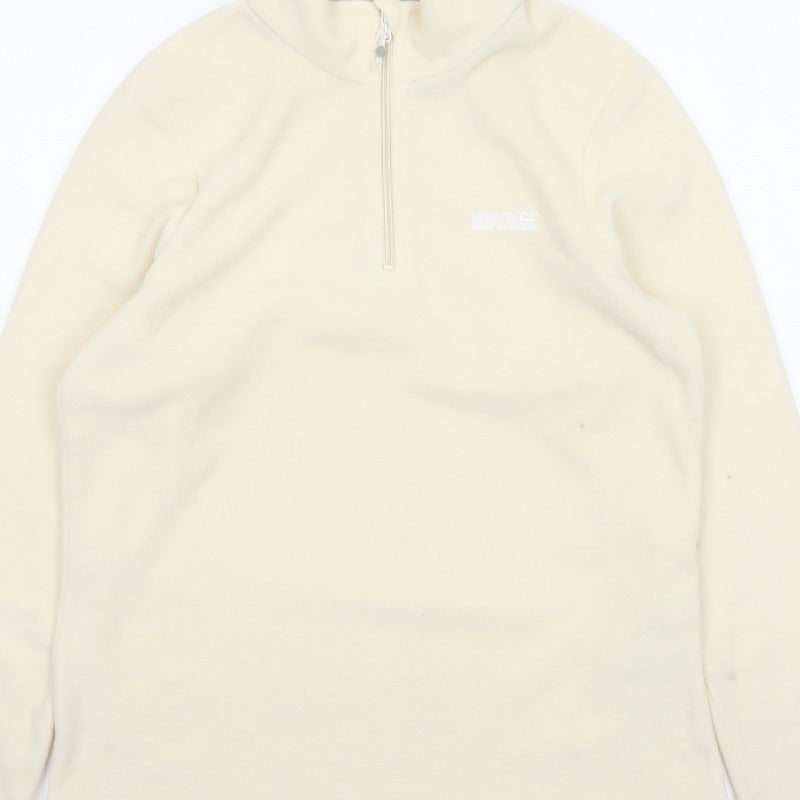 Regatta Women’s Ivory UK 12 Fleece 1/4 Zip Logo Sweatshirt