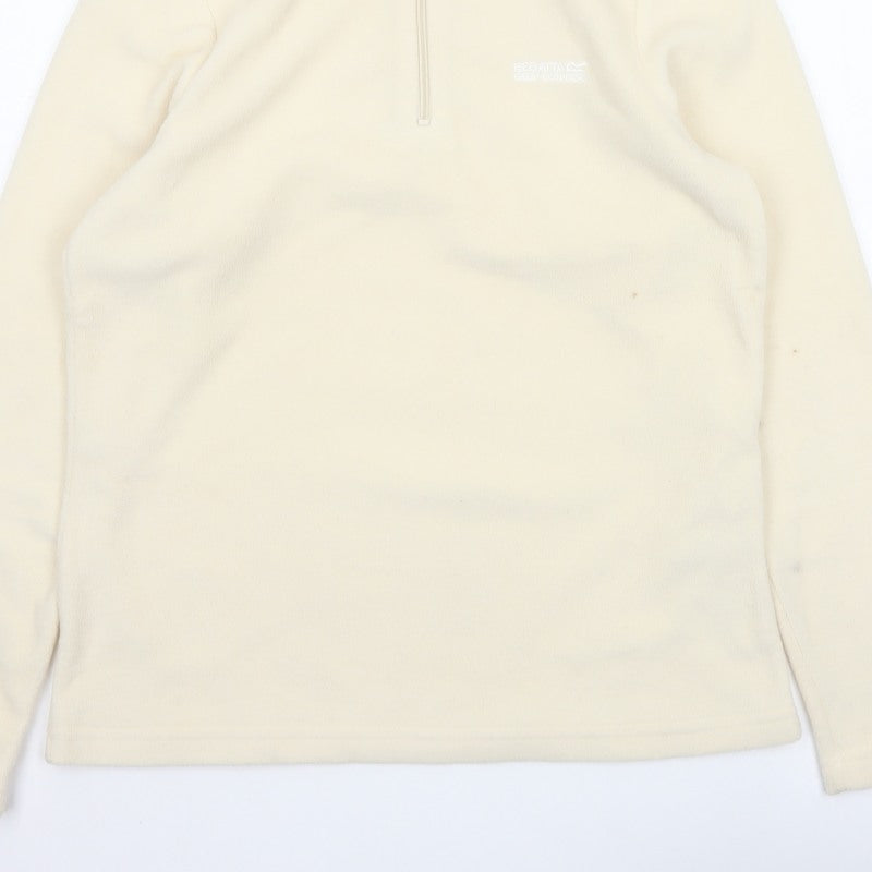 Regatta Women’s Ivory UK 12 Fleece 1/4 Zip Logo Sweatshirt