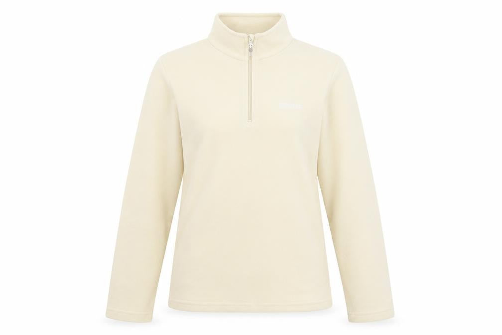 Regatta Women’s Ivory UK 12 Fleece 1/4 Zip Logo Sweatshirt