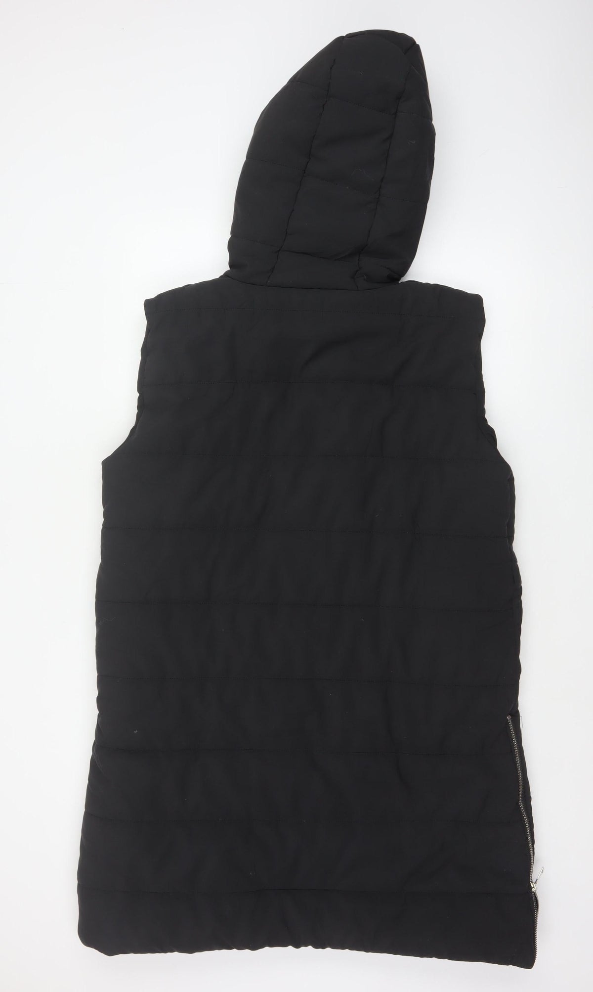 Rising Women’s Black XL Hooded Long Quilted Puffer Waistcoat