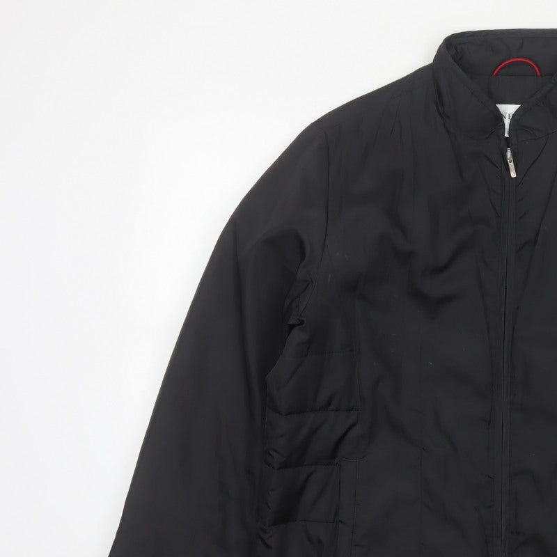 Next Women Black UK 14 Puffer Jacket Quilted Full Zip