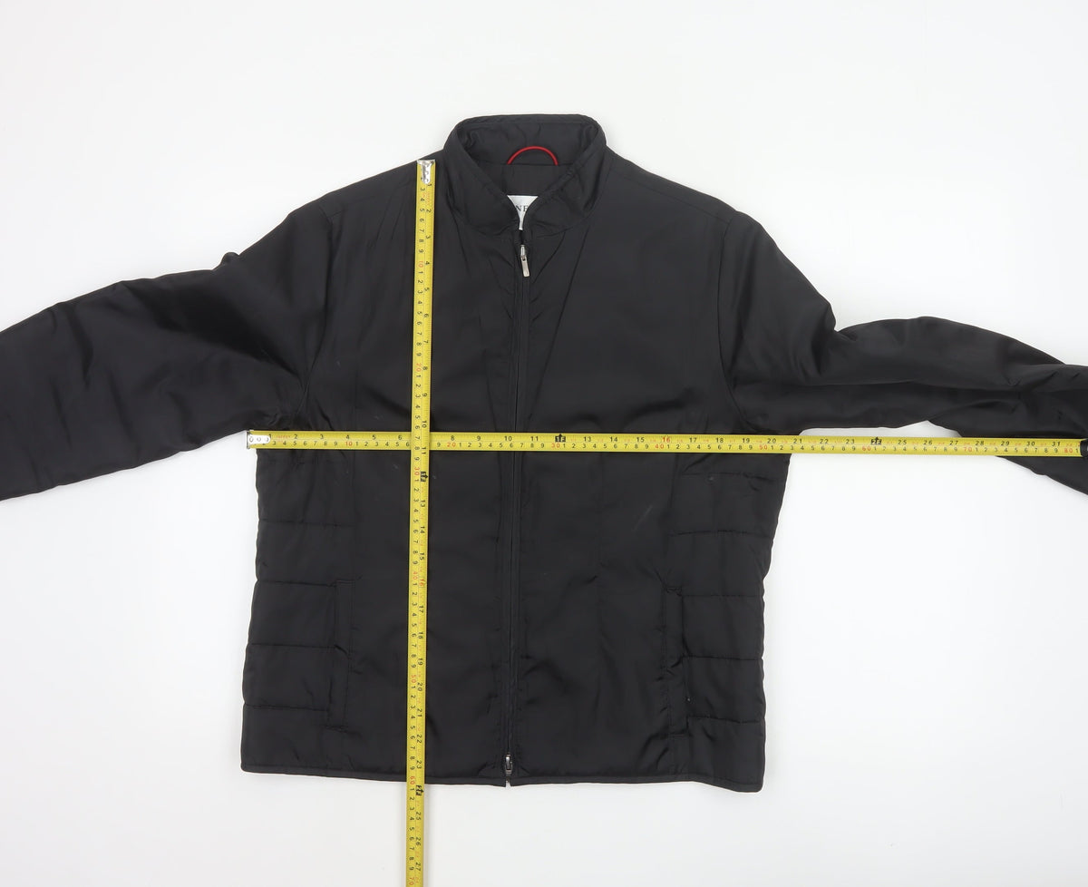 Next Women Black UK 14 Puffer Jacket Quilted Full Zip