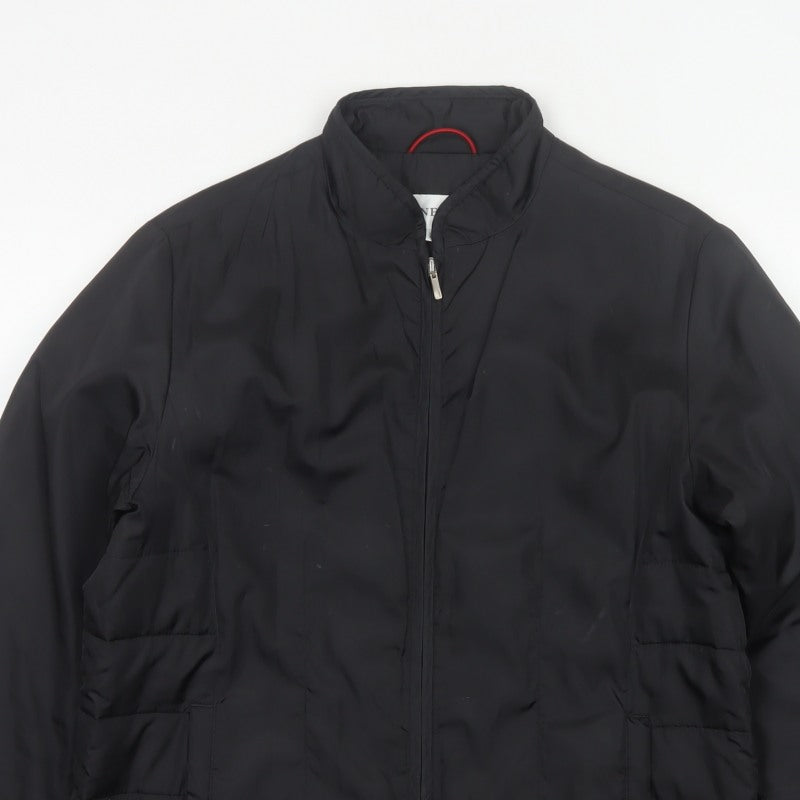 Next Women Black UK 14 Puffer Jacket Quilted Full Zip