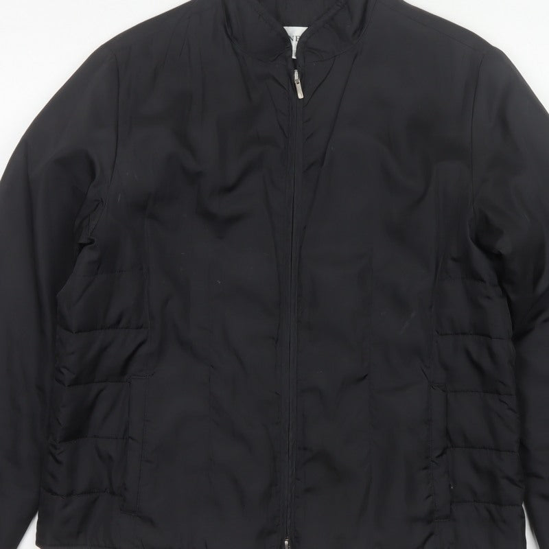 Next Women Black UK 14 Puffer Jacket Quilted Full Zip