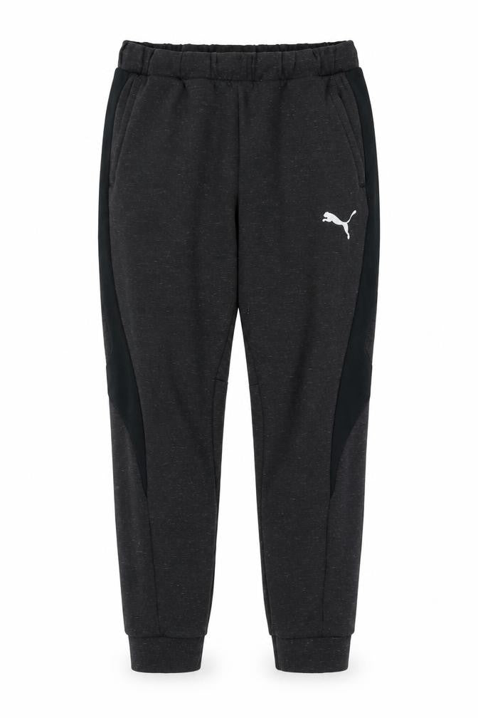 Puma Men’s Black L Tapered Cuffed Jogger Sweatpants Pockets Logo