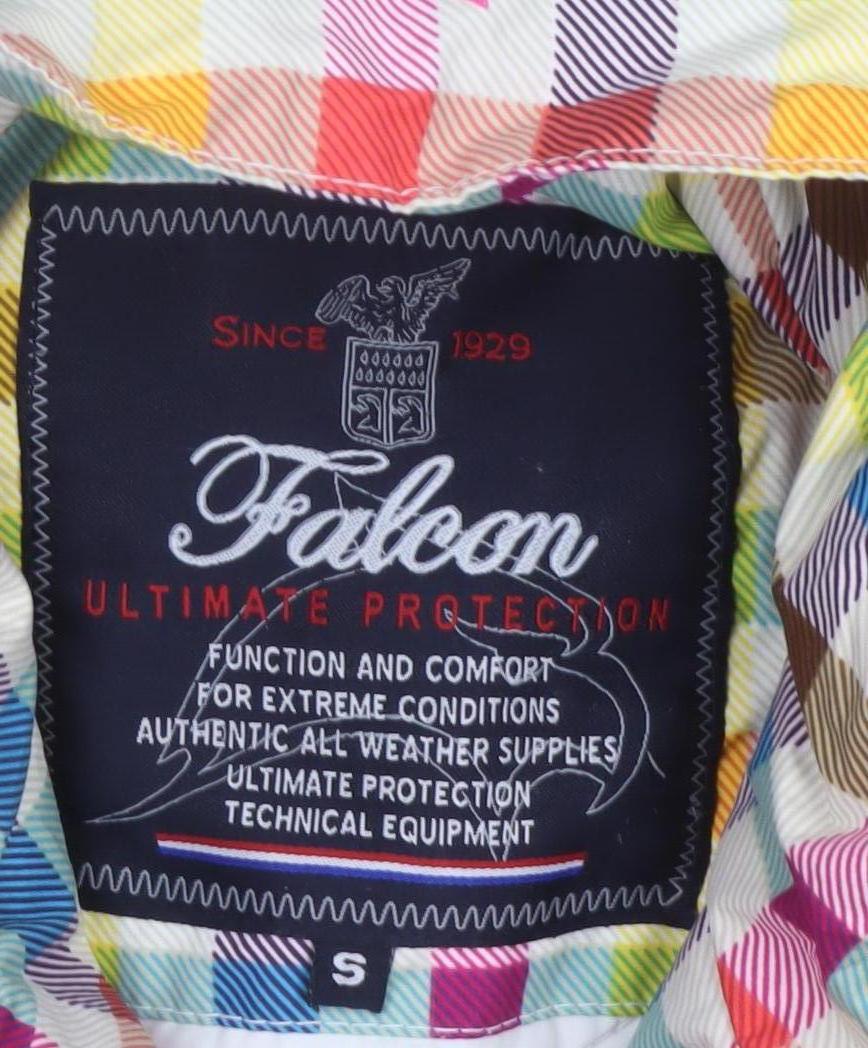 Falcon Women Multicoloured S Plaid Hooded Ski Jacket