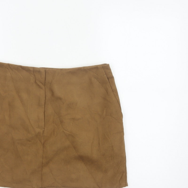 Marks and Spencer Women Brown UK 16 Mini Pencil Skirt