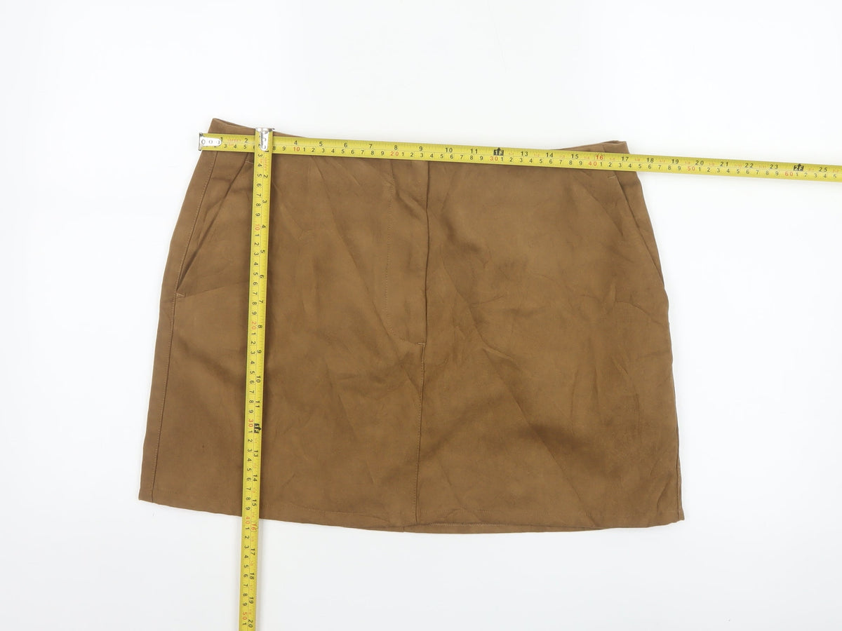 Marks and Spencer Women Brown UK 16 Mini Pencil Skirt