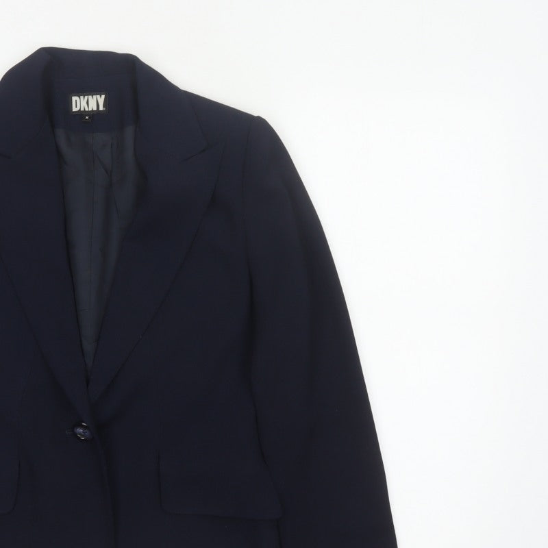 DKNY Women’s Black M Tailored Single-Breasted Blazer Jacket Lined