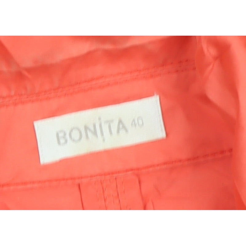 Bonita Women Orange UK 12 Basic Jacket Button-Up Collared Utility