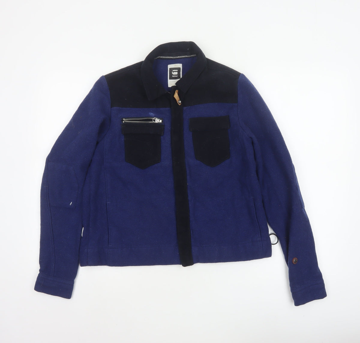 G-Star RAW Women’s Blue Wool Blend Military Jacket Size L