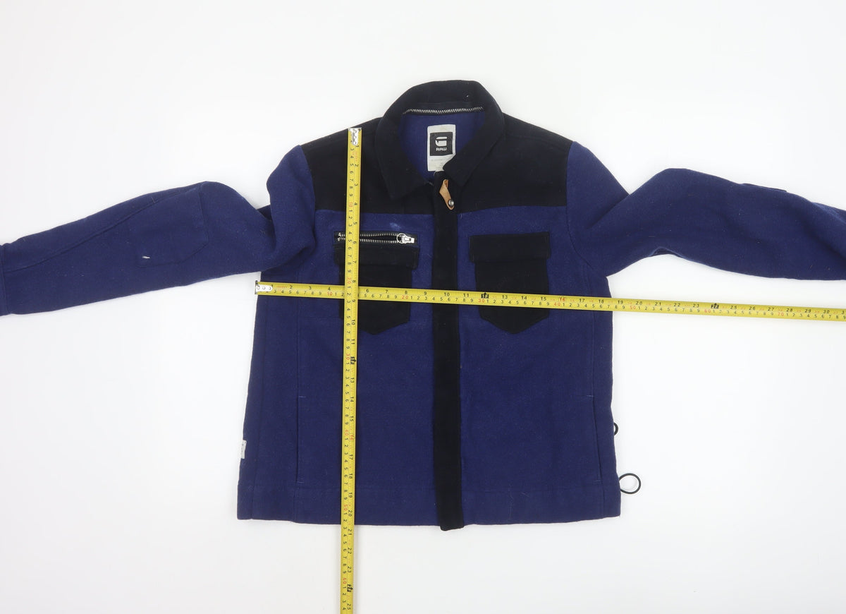 G-Star RAW Women’s Blue Wool Blend Military Jacket Size L