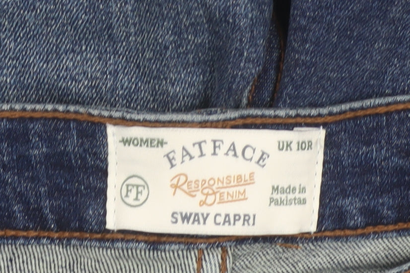 FatFace Women’s Blue UK 10 Regular Sway Capri Stretch Jeans