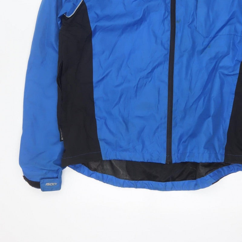 Mountain Warehouse Men’s Blue L Waterproof Reflective Cycling Jacket
