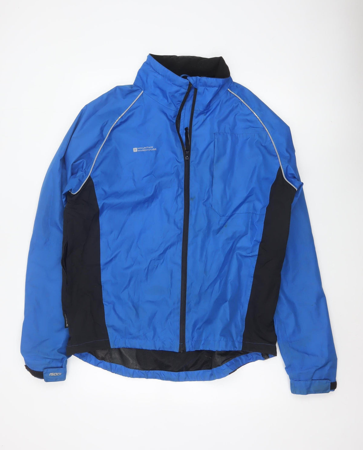 Mountain Warehouse Men’s Blue L Waterproof Reflective Cycling Jacket
