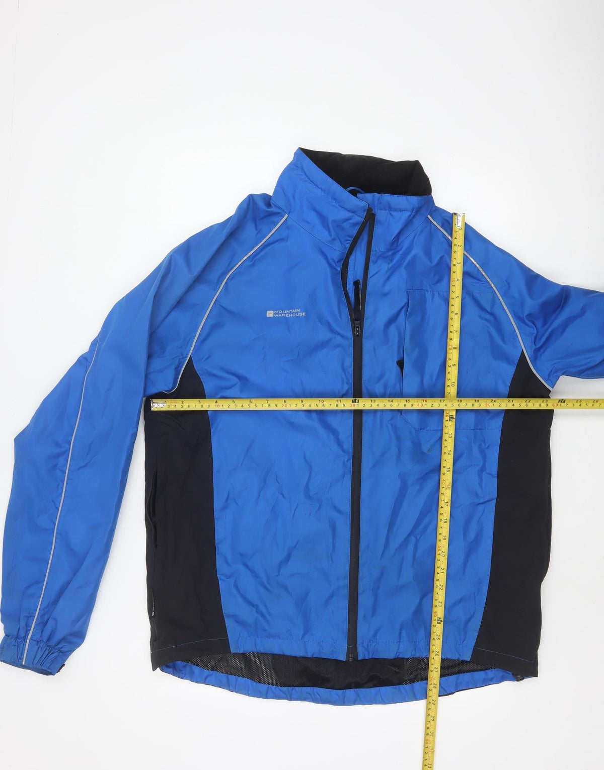 Mountain Warehouse Men’s Blue L Waterproof Reflective Cycling Jacket