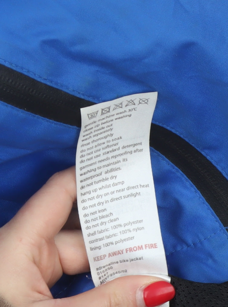Mountain Warehouse Men’s Blue L Waterproof Reflective Cycling Jacket