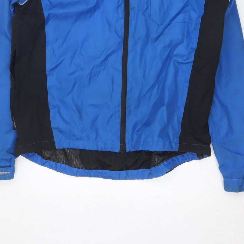 Mountain Warehouse Men’s Blue L Waterproof Reflective Cycling Jacket