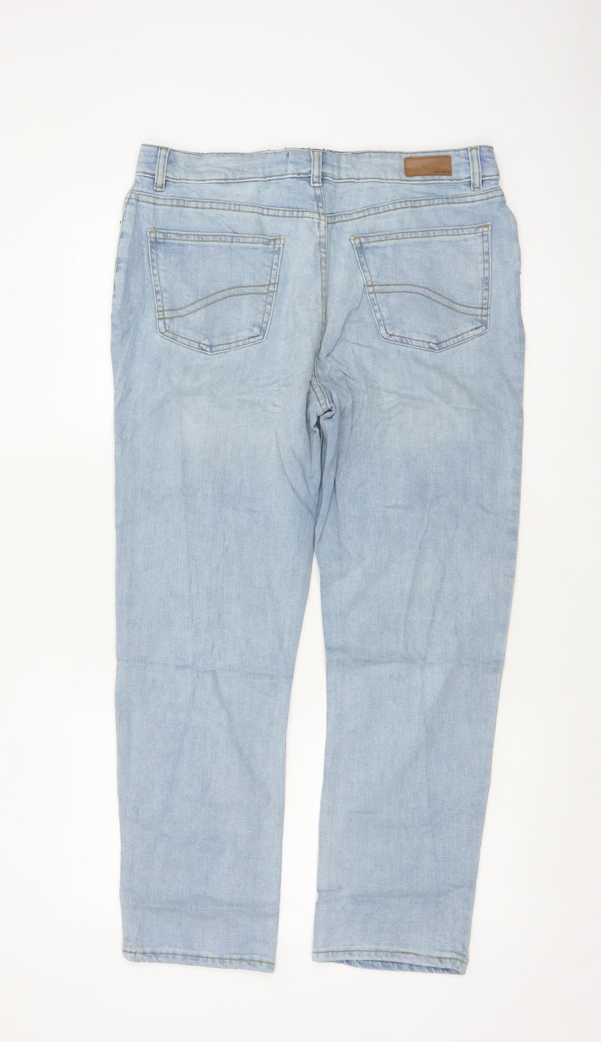 Fat Face Women Blue UK 12 Chesham Girlfriend Light Wash Stretch Jeans