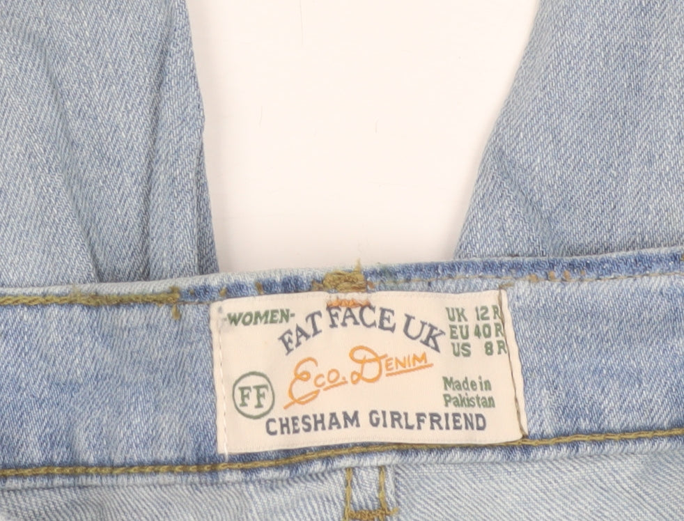 Fat Face Women Blue UK 12 Chesham Girlfriend Light Wash Stretch Jeans