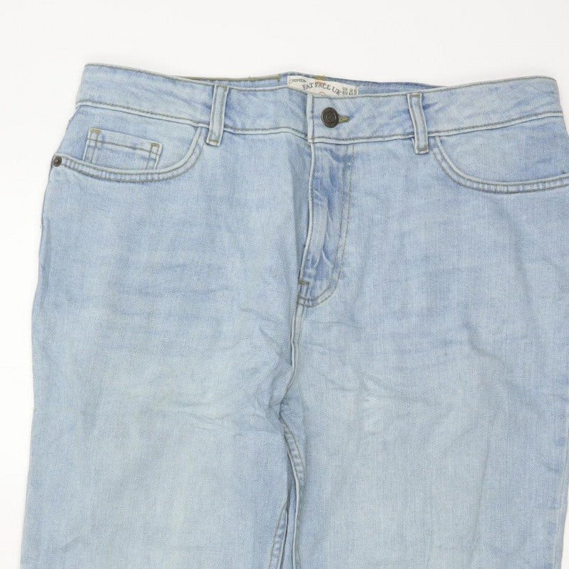 Fat Face Women Blue UK 12 Chesham Girlfriend Light Wash Stretch Jeans