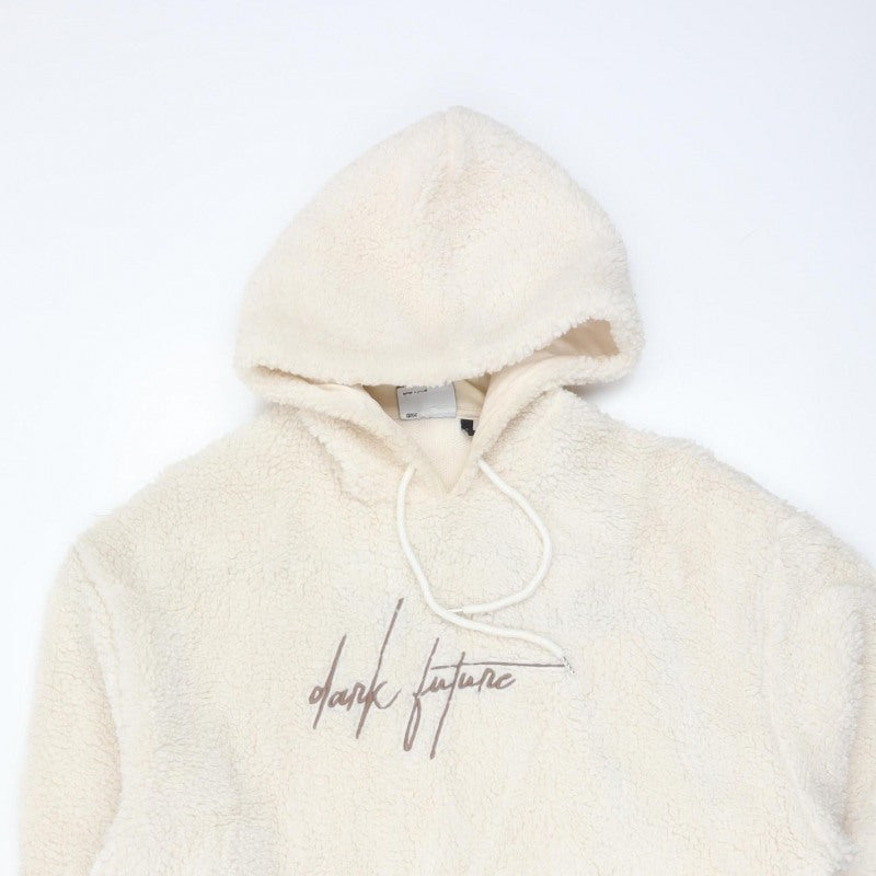 ASOS DESIGN Men’s Ivory M Teddy Fleece Graphic Pullover Hoodie