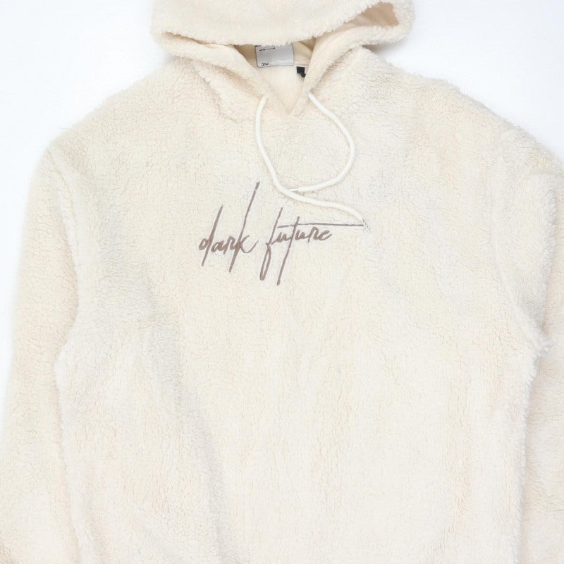 ASOS DESIGN Men’s Ivory M Teddy Fleece Graphic Pullover Hoodie