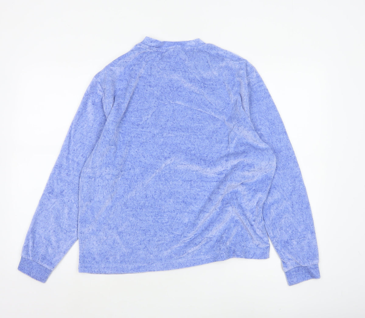 ASOS Women Blue M Basic Jersey Mock Neck Long Sleeve Top