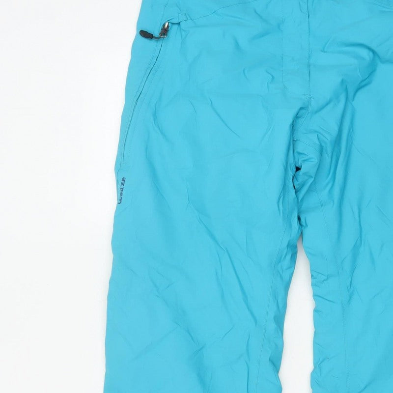 Decathlon Women Blue UK 16 Adjustable Waist Ski Snow Pants