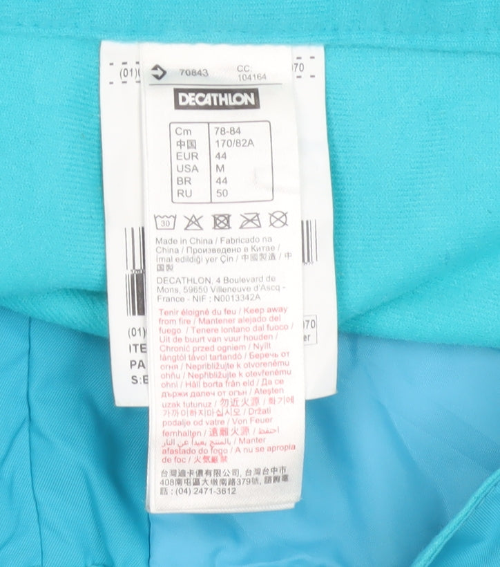 Decathlon Women Blue UK 16 Adjustable Waist Ski Snow Pants