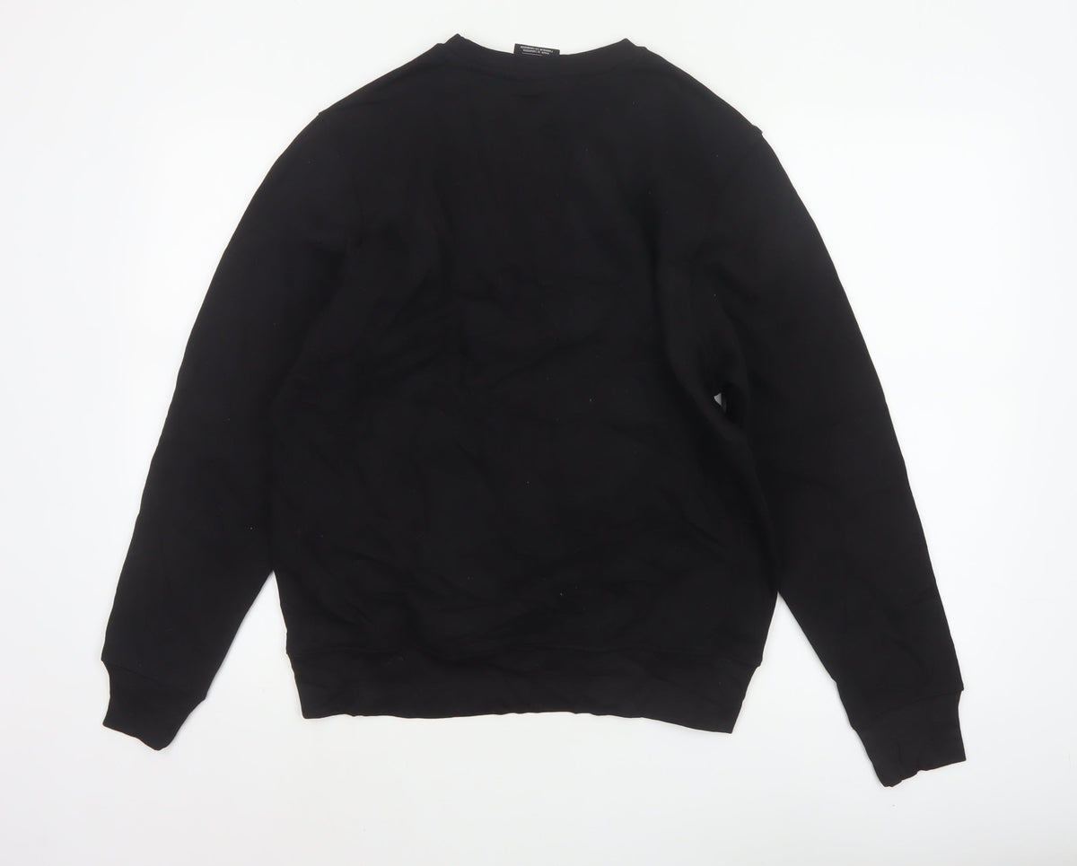 Nike Men's Black M Crew Neck Logo Pullover Sweatshirt