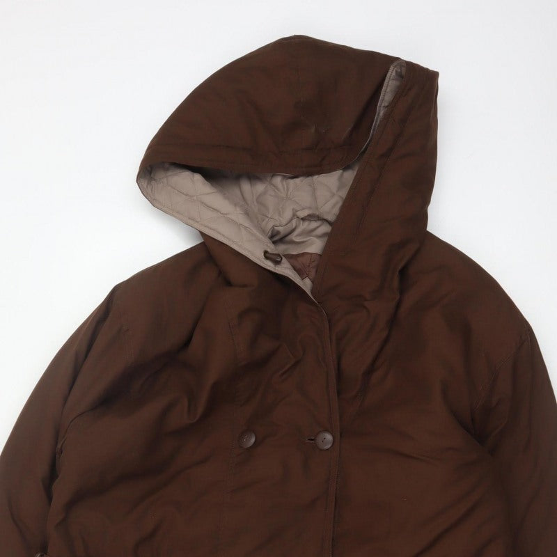 The Dales Collection Women Brown UK 12 Hooded Padded Parka Coat