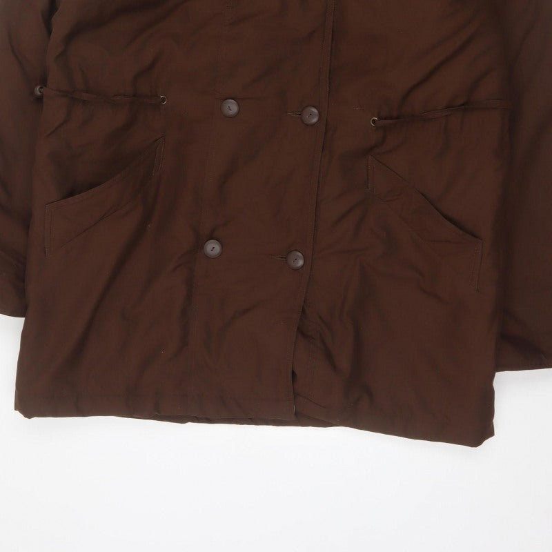 The Dales Collection Women Brown UK 12 Hooded Padded Parka Coat