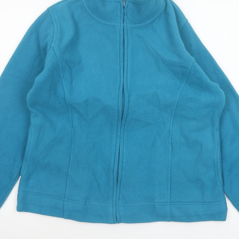 Isle Women’s Blue Size 10 Fleece Full Zip Basic Jacket