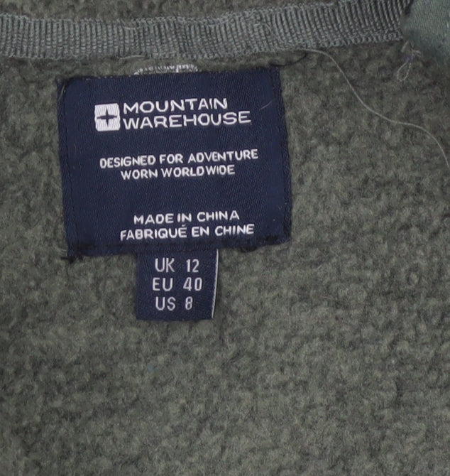 Mountain Warehouse Women’s Green UK 12 Full Zip Hooded Fleece