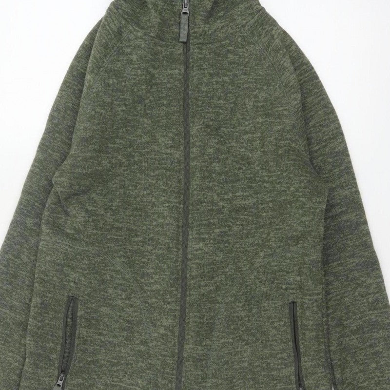 Mountain Warehouse Women’s Green UK 12 Full Zip Hooded Fleece