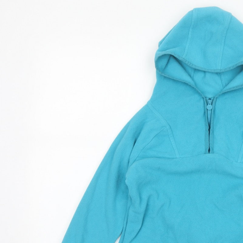 Regatta Boys Blue 5-6 Years Fleece Hooded Half Zip Pullover Hoodie