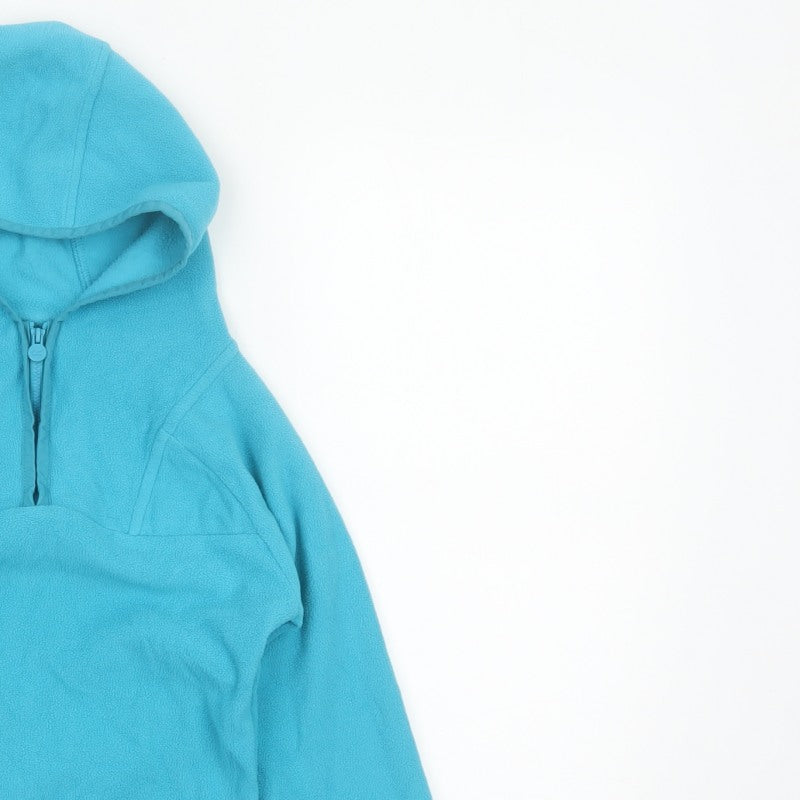 Regatta Boys Blue 5-6 Years Fleece Hooded Half Zip Pullover Hoodie