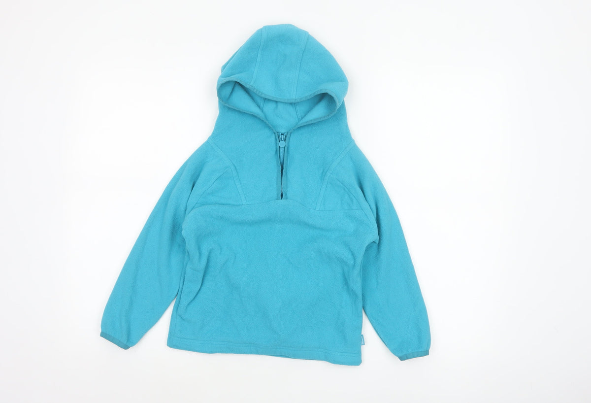 Regatta Boys Blue 5-6 Years Fleece Hooded Half Zip Pullover Hoodie
