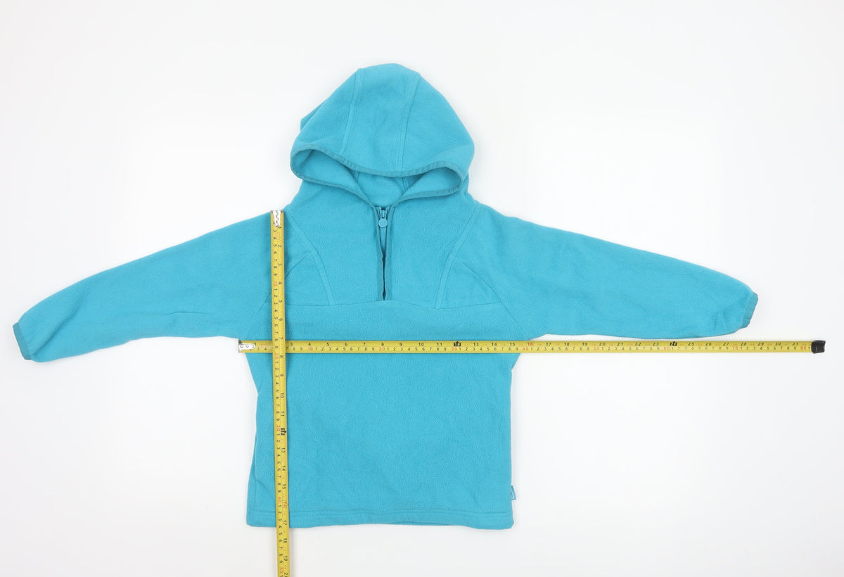 Regatta Boys Blue 5-6 Years Fleece Hooded Half Zip Pullover Hoodie