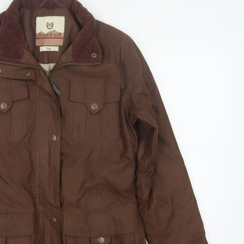 BareBack Women’s Brown Size 10 Military Jacket Padded Cotton Lined