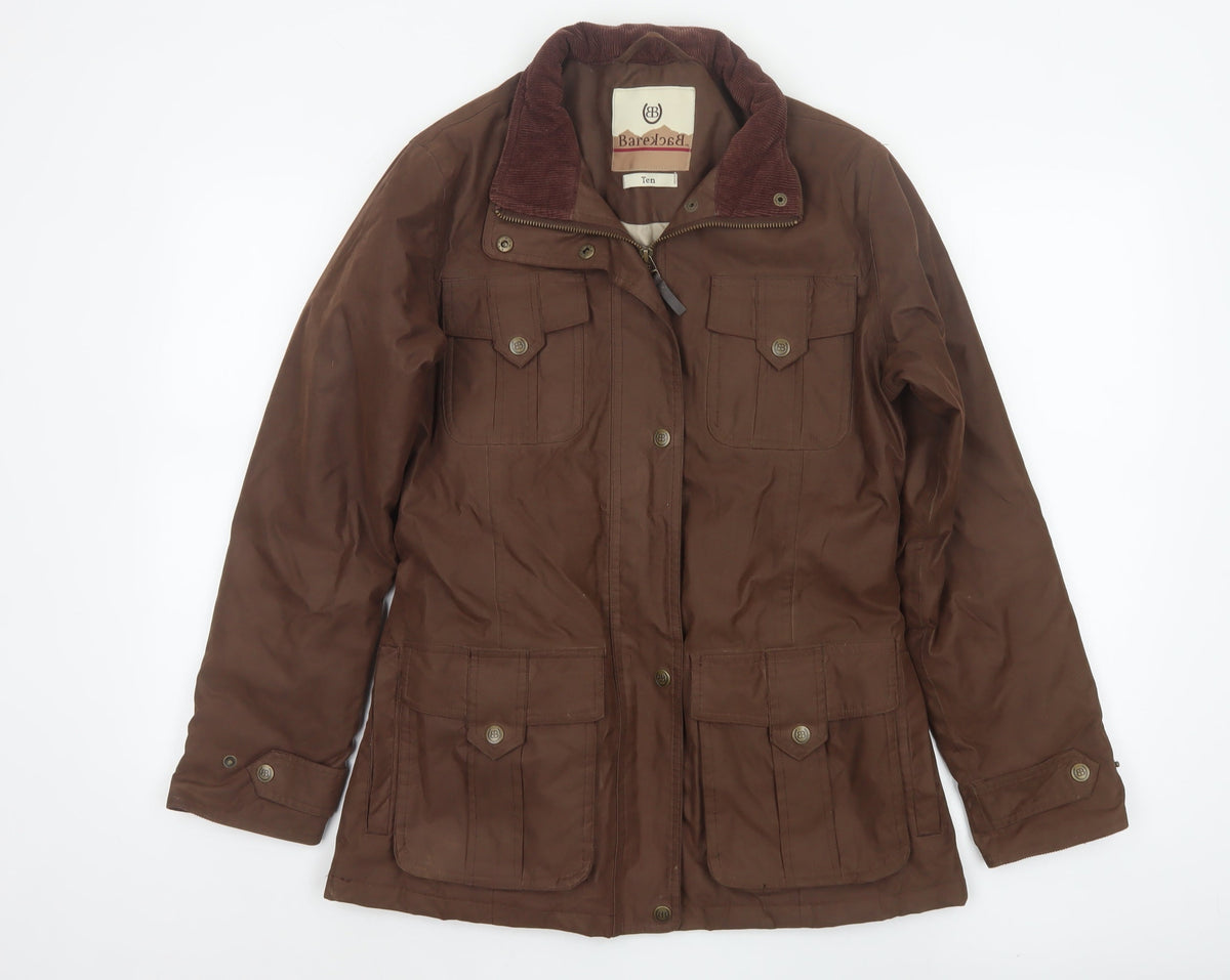 BareBack Women’s Brown Size 10 Military Jacket Padded Cotton Lined